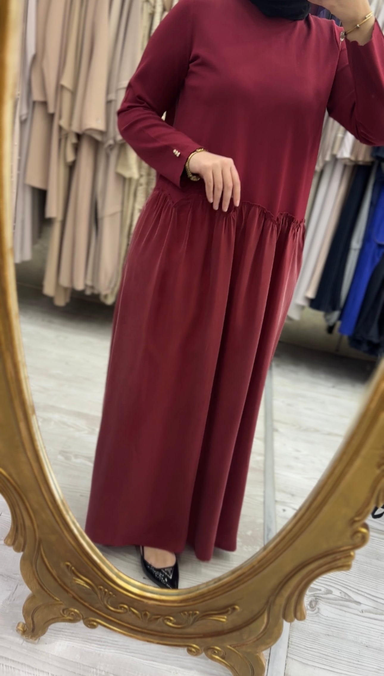 MissDalida Büzgü Detaylı Cupro Elbise