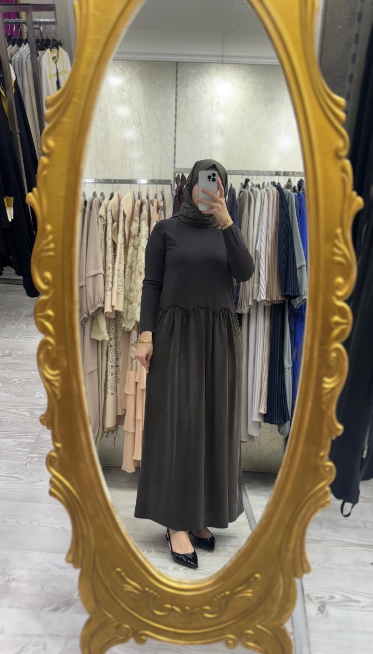 MissDalida Büzgü Detaylı Cupro Elbise