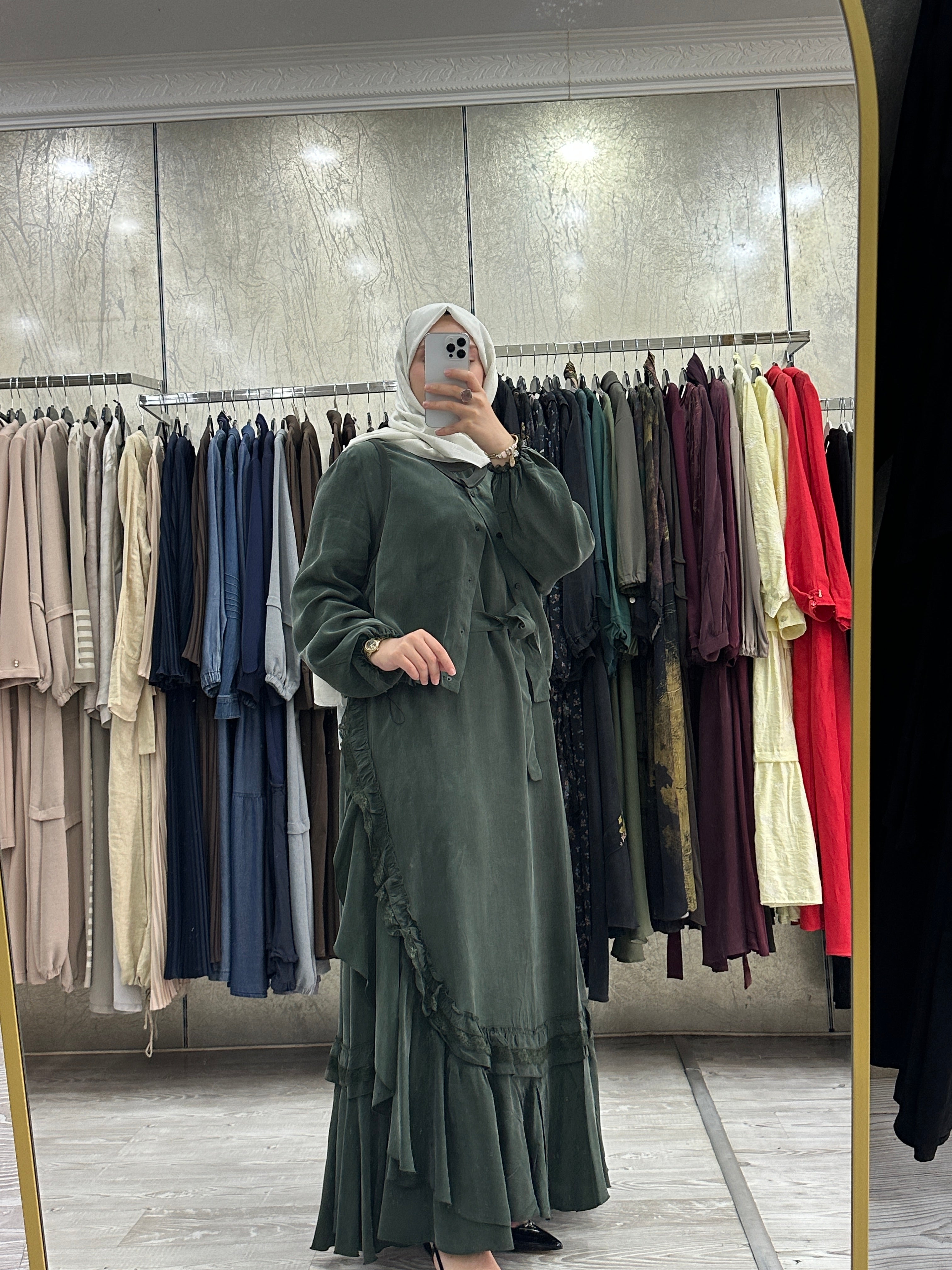 MissWhence Yelekli Cupro İpek Elbise