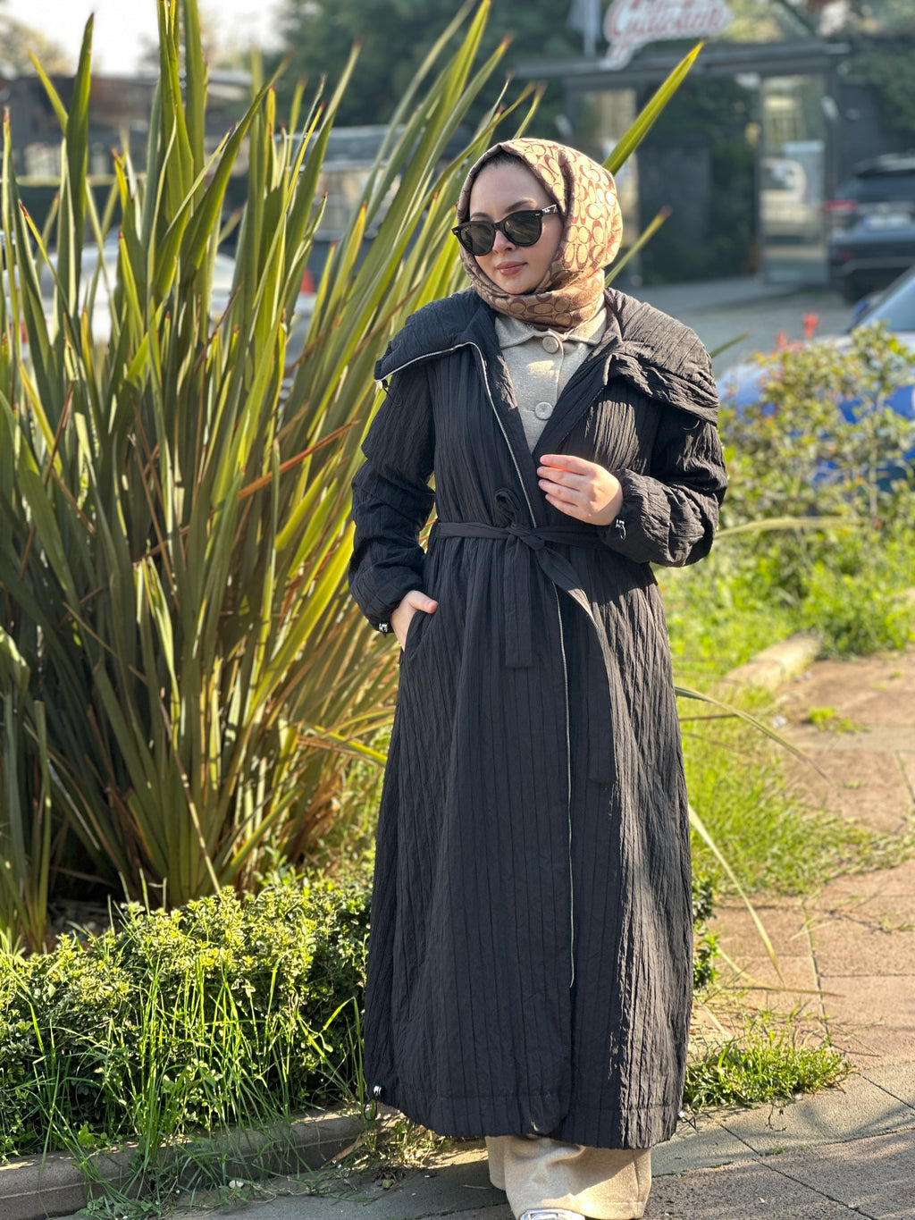 Misswhence Fermuarlı Tafta Pardesü