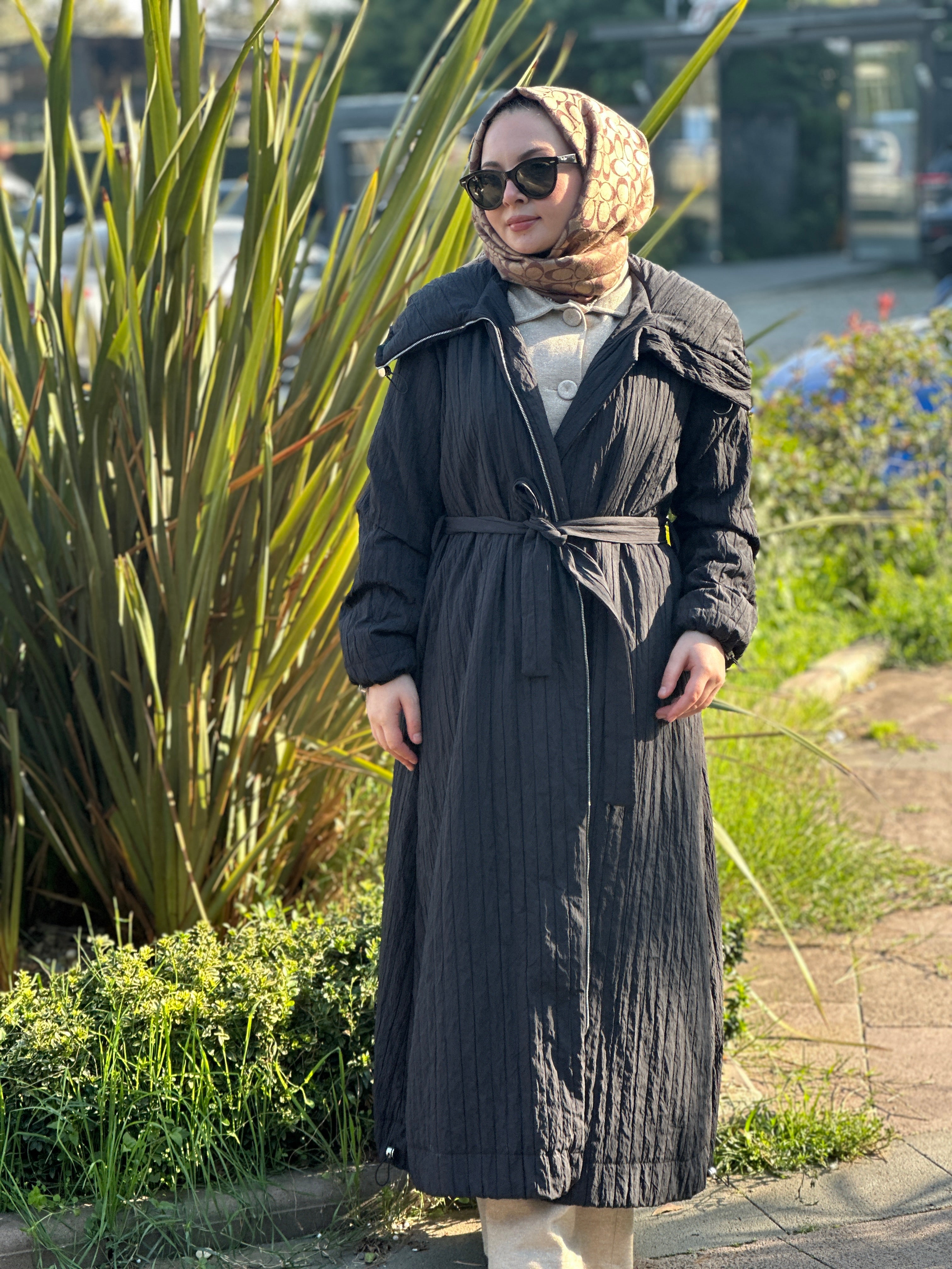 Misswhence Fermuarlı Tafta Pardesü