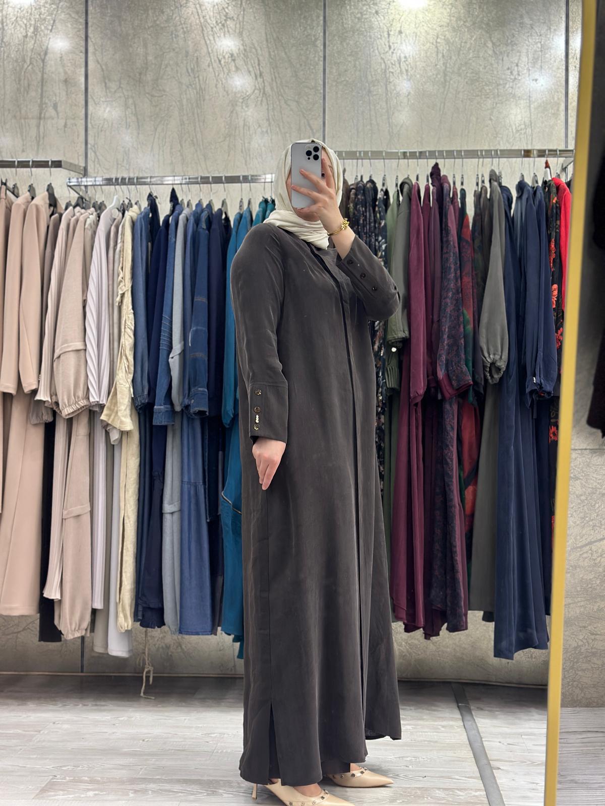 MissDalida Cupro İpek Keten Pardösü